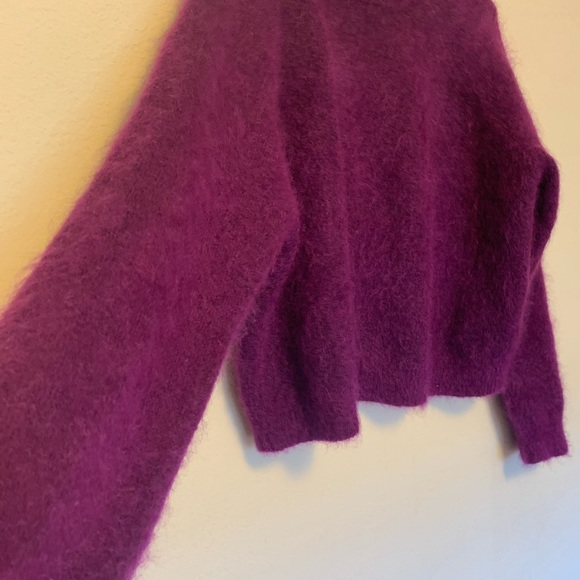 Zara fuzzy mohair-blend purple sweater - Picture 3 of 9